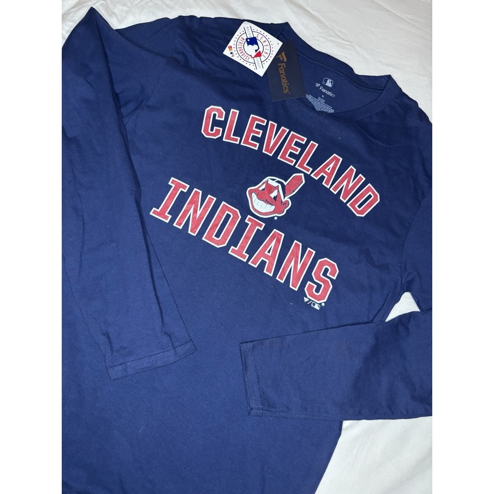 Cleveland Indians Baseball MLB Authentic Long Sleeve T-Shirt Medium NWT Fanatics